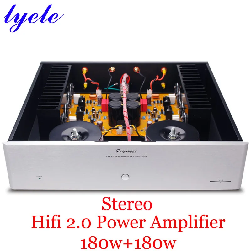 

Lyele Audio 2 Channel Stereo Power Amplifier Hifi Sound Amplifier Double Toroidal Transformer High Power 180w*2 High End Amp