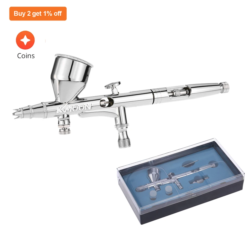 KKmoon 0 2/0 3/0 5 мм 9 куб. См гравитационный подающий Аэрограф Двойного Действия Набор