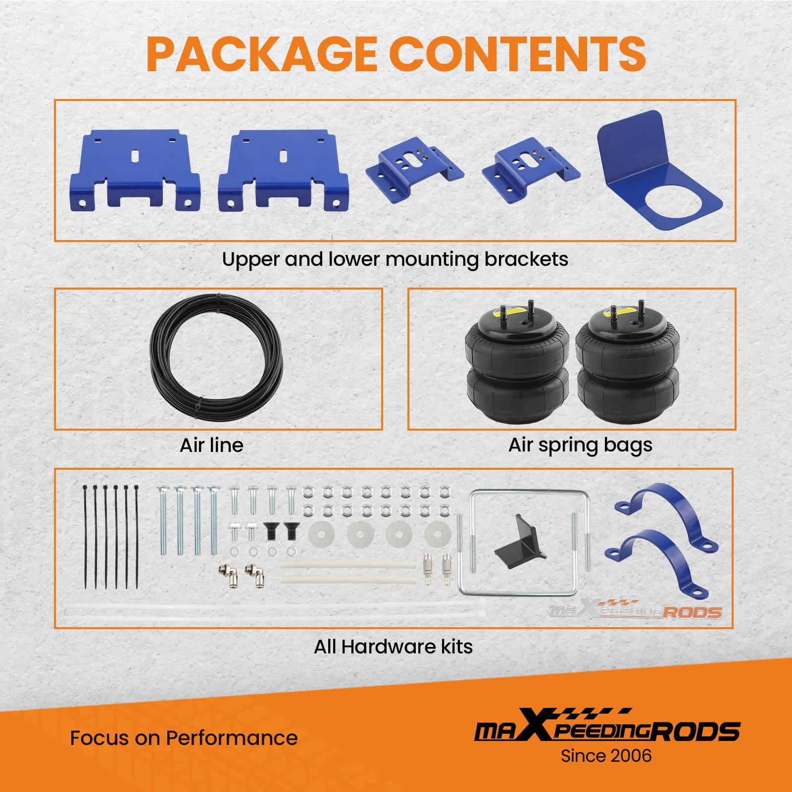 Комплект задней пневматической подвески для Chevrolet Silverado 2500HD 2WD 4WD 2001 2002 2003 2004 2005 2006