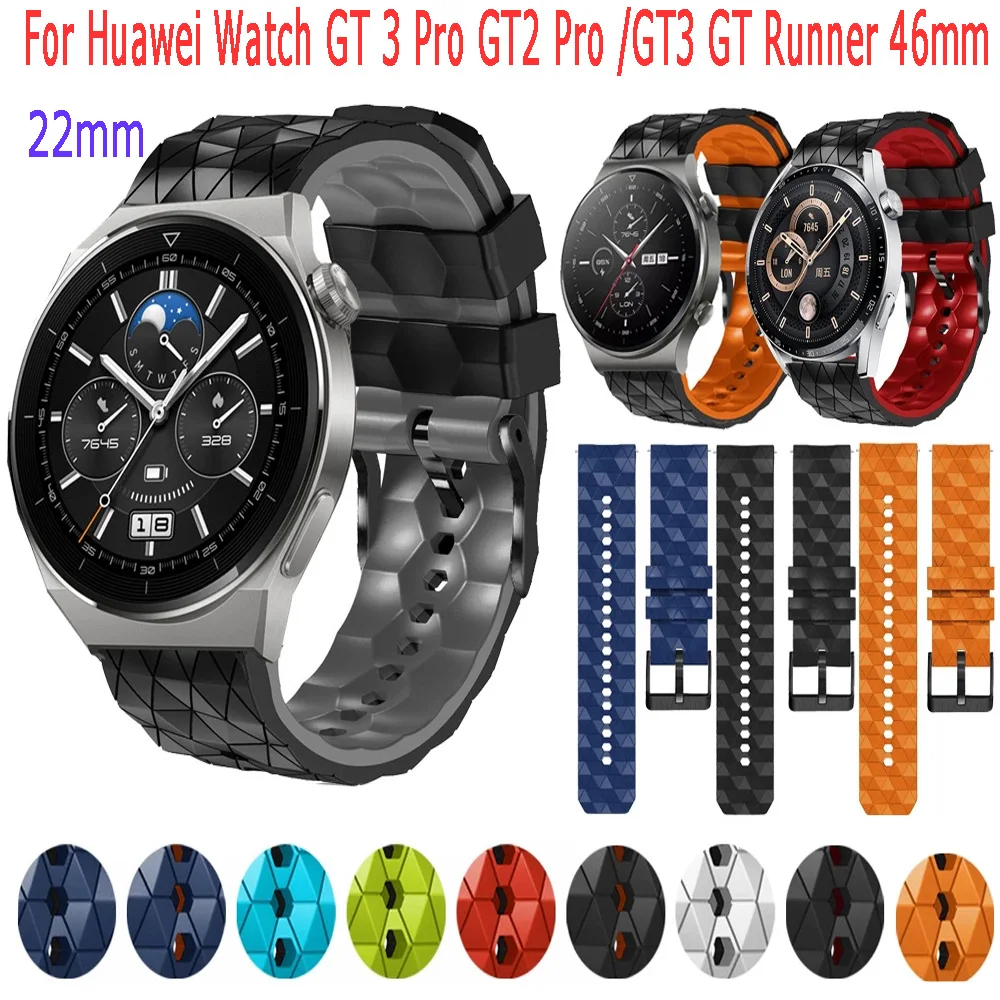 

Ремешок силиконовый для наручных часов Huawei Watch GT 3 Pro GT2 Pro 46 мм, браслет для смарт-часов GT3 GT Runner 46 мм, 22 мм