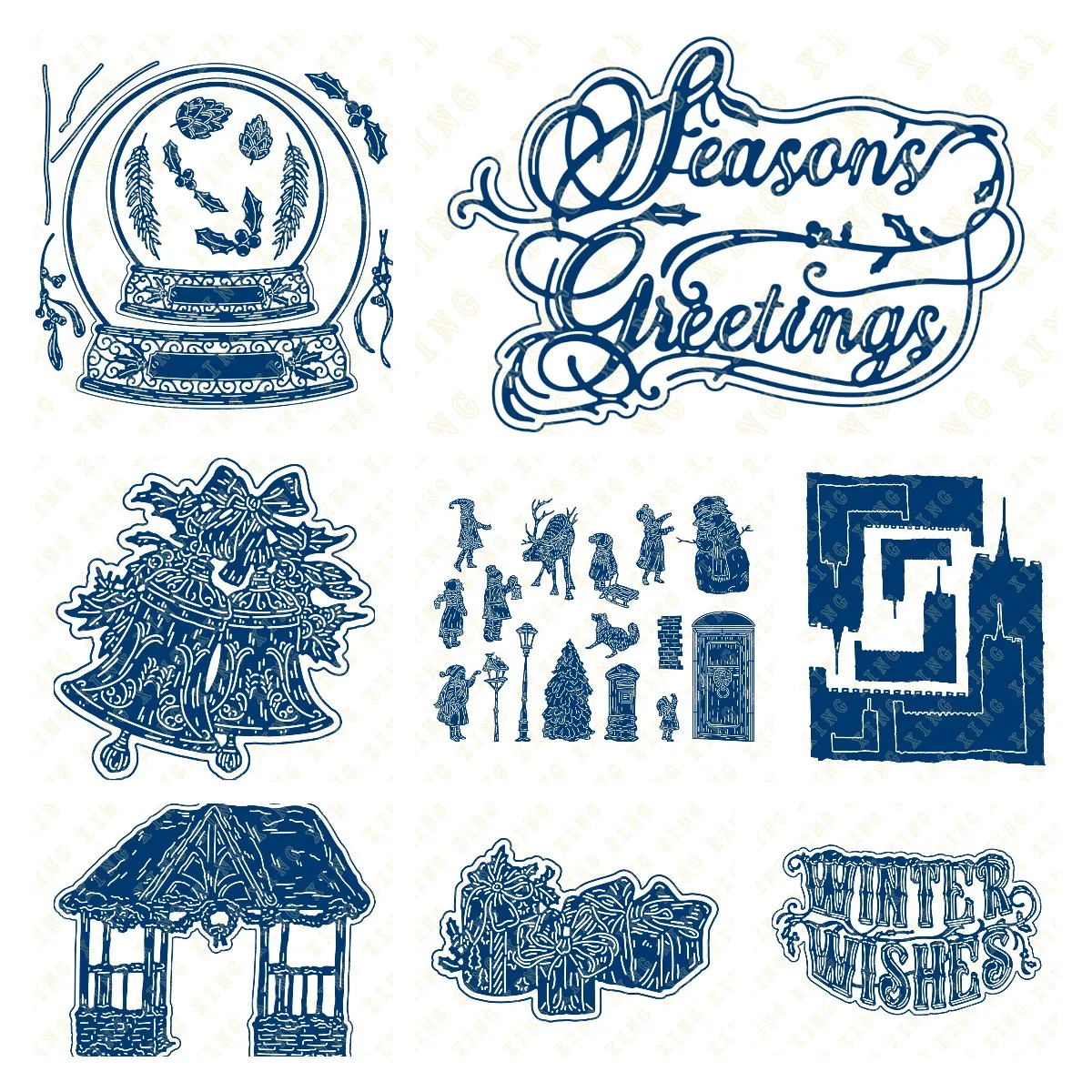 Набор штампов в виде колокольчиков новые металлические Вырубные штампы Декор