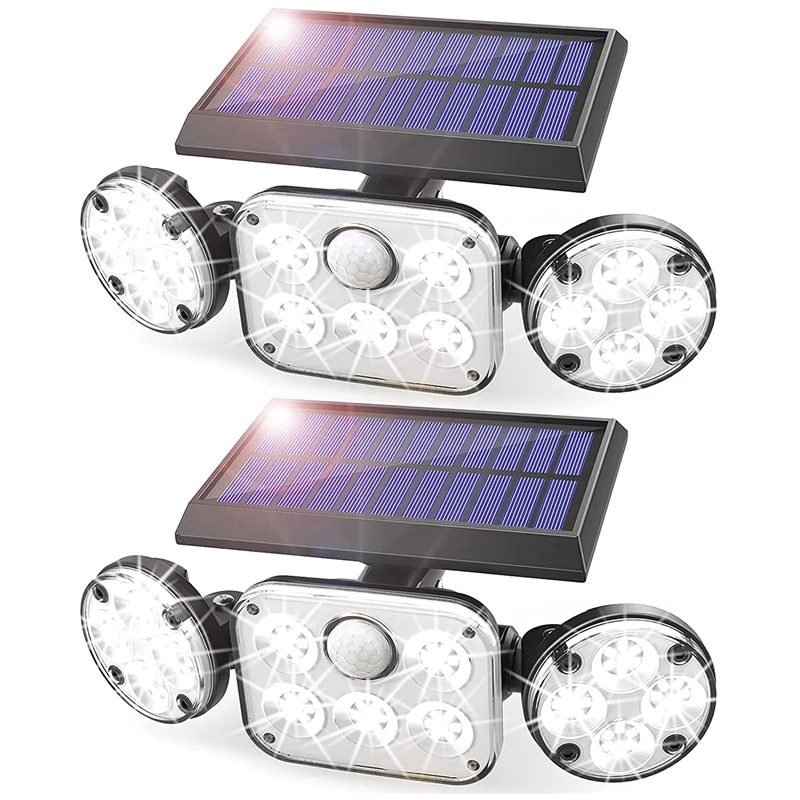 

HOT SALE Solar Motion Lights Outdoor, 2 Pack S Solar Flood Lights Outdoor With Motion Sensor, 270°Wide Angle, For Garage Garden