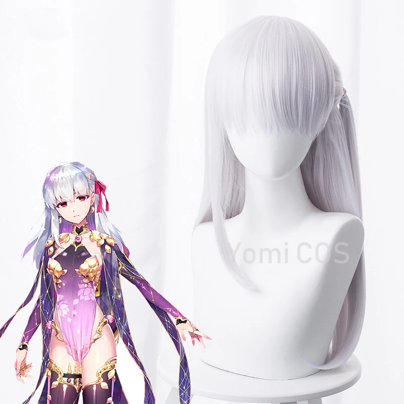 

FGO Fate Grand Order Assassin Kama Cosplay Wigs Heat Resistant Synthetic Hair Halloween Party Cosplay Wig + Wig Cap
