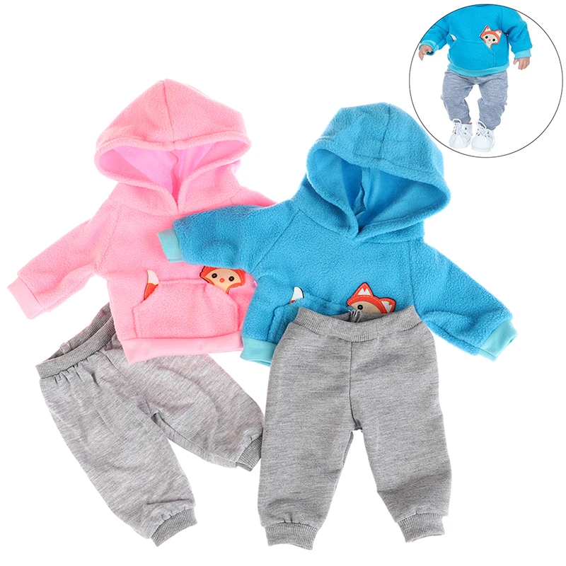 

1Set New Fox Cartoon Sweater Pants Suit For 18 Inch Doll Clothes Accessories мужская одежда
