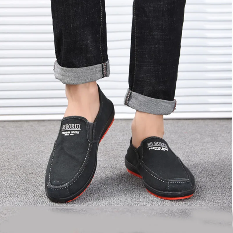 

Men Canvas Shoes Mesh Men Shoes Lightweight Comfortable Men's Sneakers 2022 Autumn Fashion Slip on Flats Shoes Male Loafers