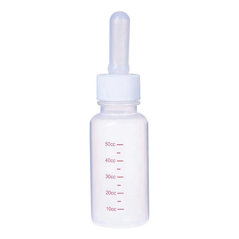 

2X Pet Nursing Bottle Kits Replacement Nipple Cat Feeding Bottle For Newborn Kittens, Puppies, Rabbits, Small Animals