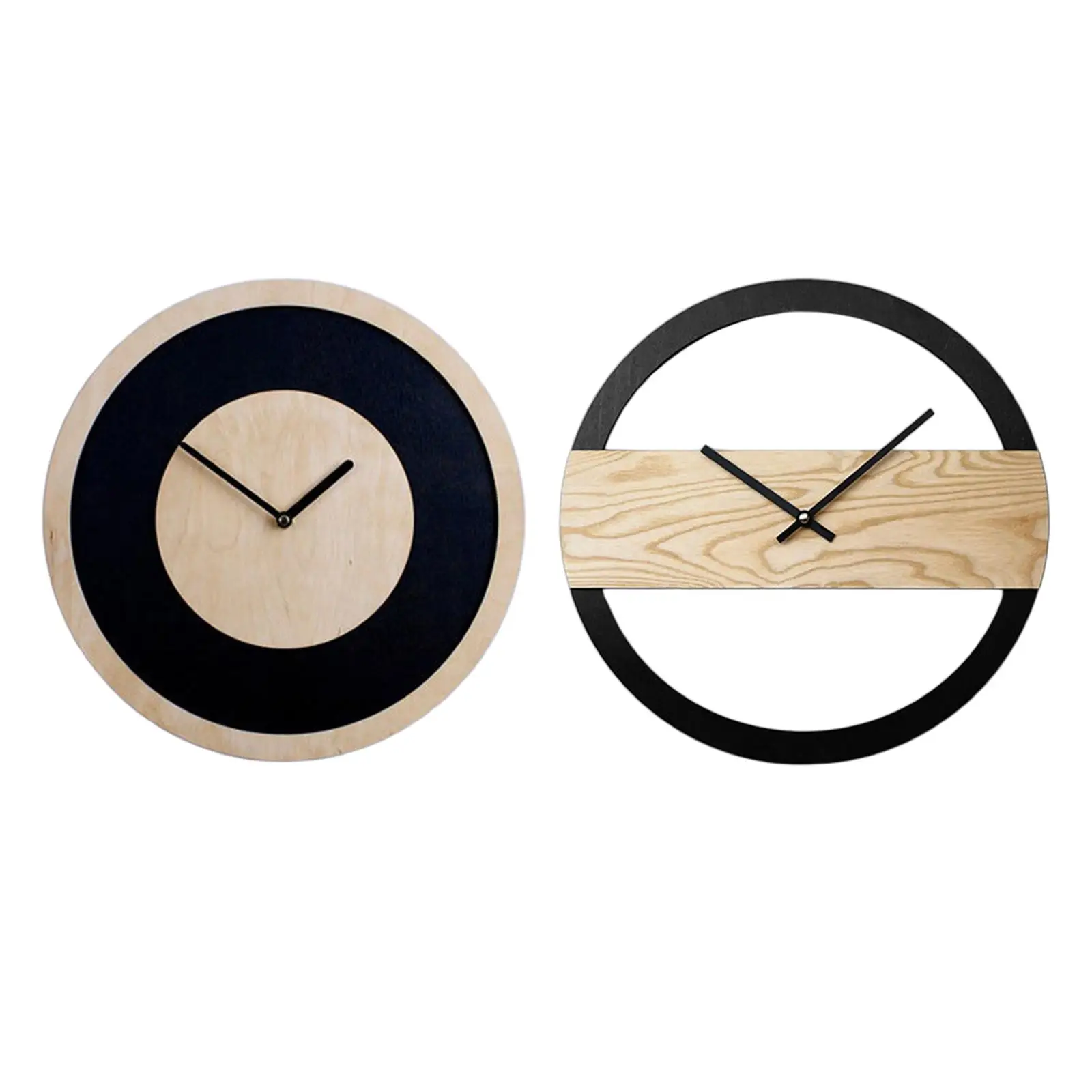 

Nordic Simple Wooden Wall Clock Modern Design Living Room Home Decoration Wall Hanging Clocks 12 inch