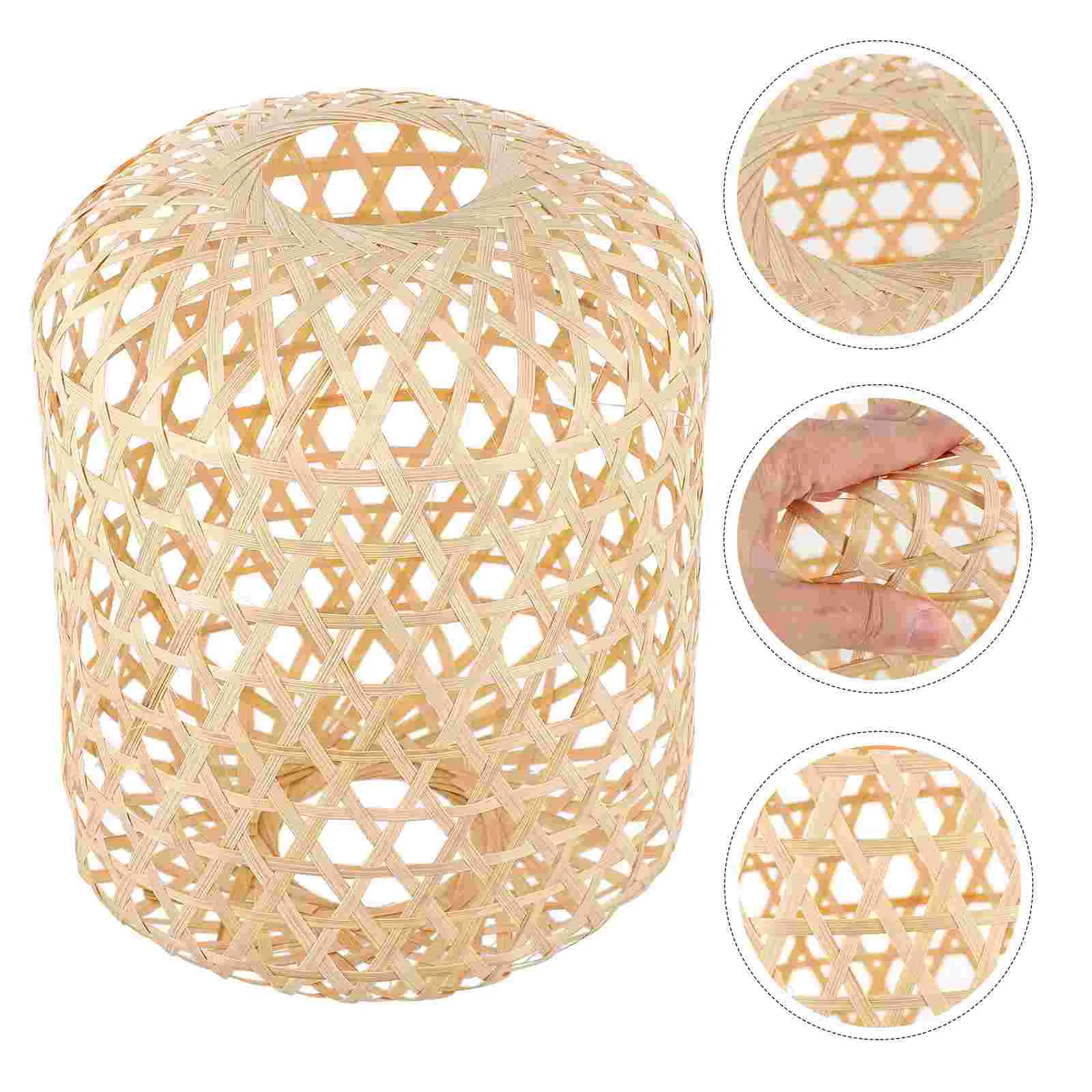 

Lamp Shade Lampshade Pendant Cover Light Chandelier Wicker Ceiling Rattan Woven Floor Shades Farmhouse Table Weaving Hanging