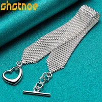 925 sterling silver watchband network heart chain bracelet for women party engagement wedding gift fashion charm jewelry