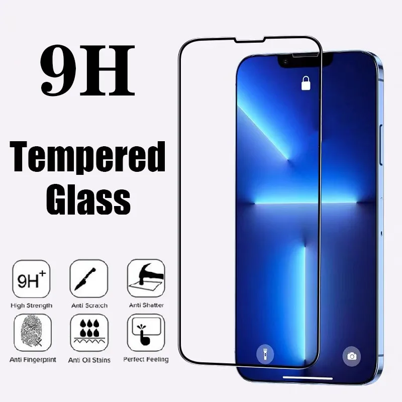 

3 Pcs 9H Screen Protector HD for iPhone 14 13 11 Pro Max 12 Mini Tempered Glass for iPhone X XR XsMax 6s 7 8 Plus 14 Max Glass