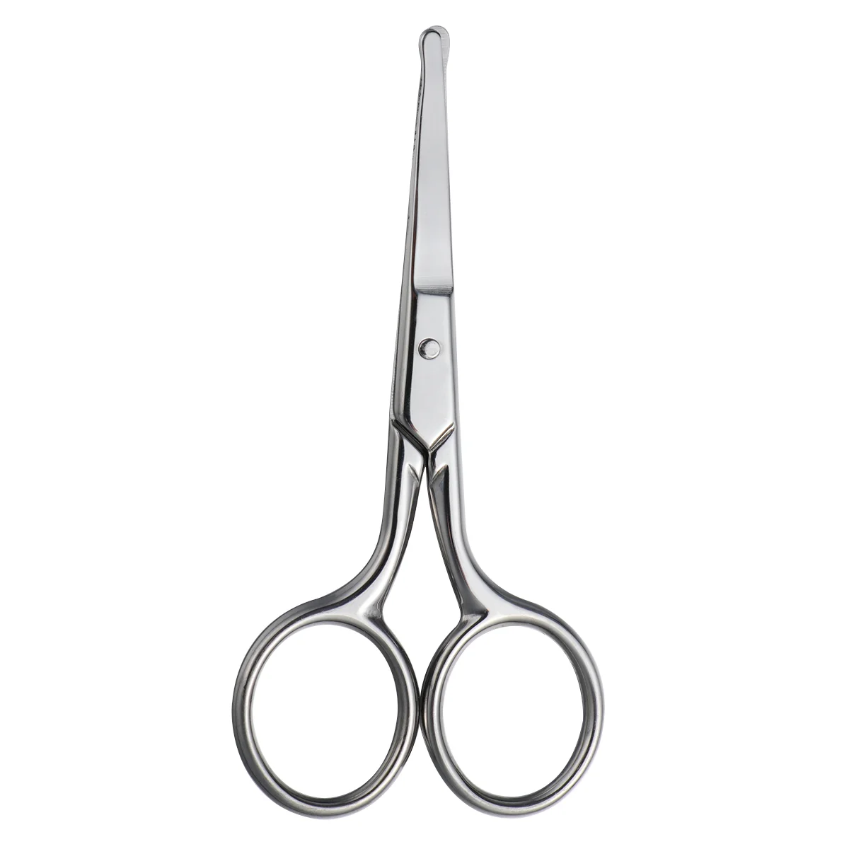 

Nose Hair Scissor Stainless Steel Rounded Tip Scissor Hair Scissor for Eyebrows Nose Moustache Beard ( Silver )