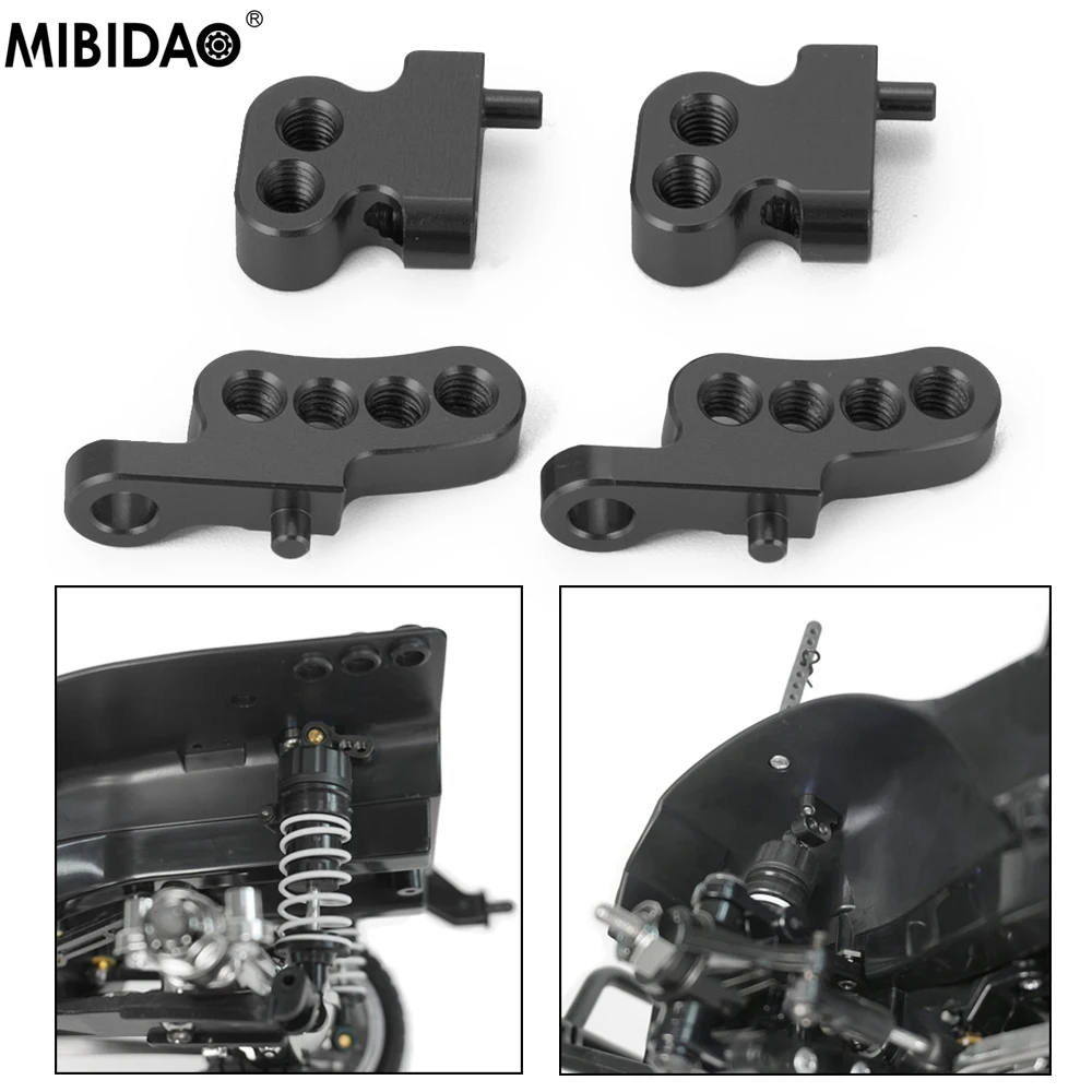 

MIBIDAO Aluminum Front & Rear Shock Mount Adjustable Damper Tower Stand For 1/10 Tamiya CC01 RC Crawler Car Upgrade Parts