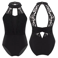 kids sleeveless bodysuit girls lace hollow backless leotards dance practice clothes for stage performance 2022summer new costume