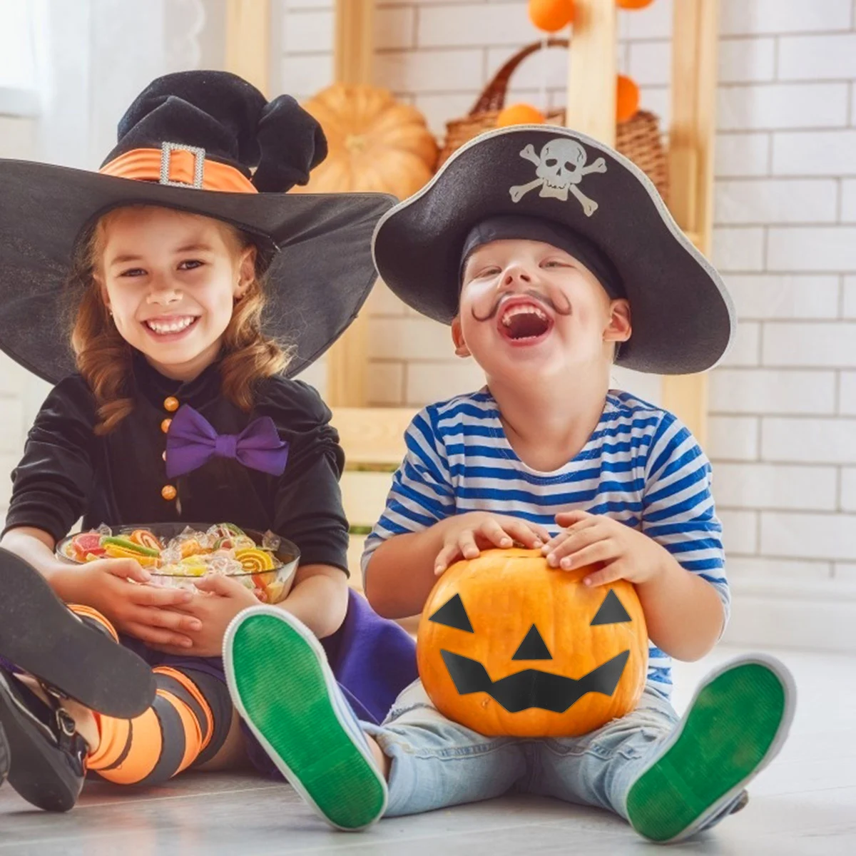 

Pumpkin Stickers Decoratingface Decorative Decals Boxessticker Design Black Expression Classic Diy Kit Bages