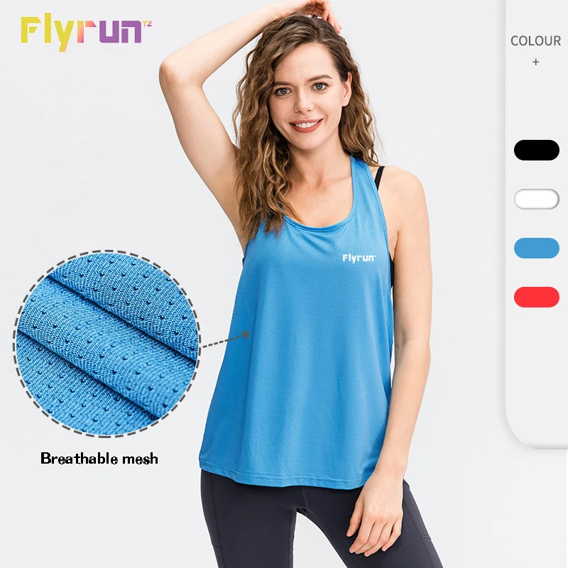 

Women's Yoga Fitness Tank Tops Loose Running Sports Top Moisture Wicking Breathable Quick Drying Vest Training Gym Clothing