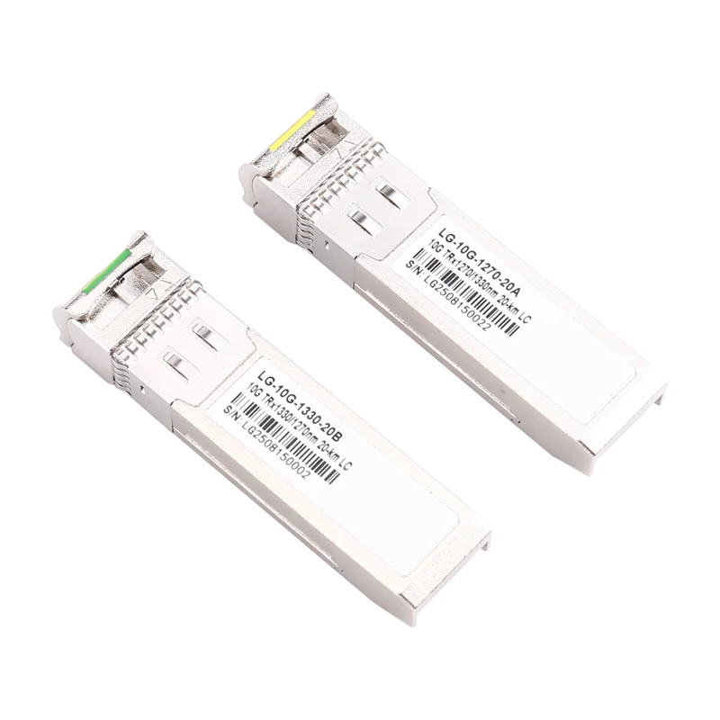 Фото Модуль SFP+ BIDI 10G для коммутаторов HORACO, совместимый, с разъемом LC, 1270/1330 нм, одномодовый, 20 км, оптоволоконный - Y41A №1