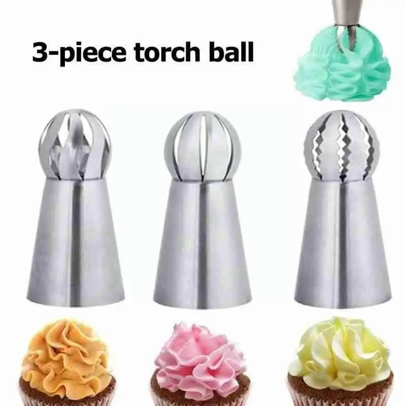 

3pcs Pastry Bag Nozzle Diy Silicone Cake Decorating Set Baking Baking Mouth Kitchen Tools Cookie Cake Cream Kitchen Decor T V5K2