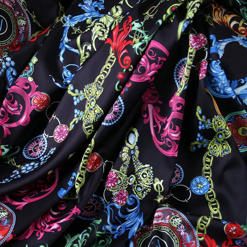 

Летняя Модная брендовая винтажная драпировочная ткань с рисунком двора, платье ручной работы «сделай сам», Ципао с широкими штанинами, ткан...