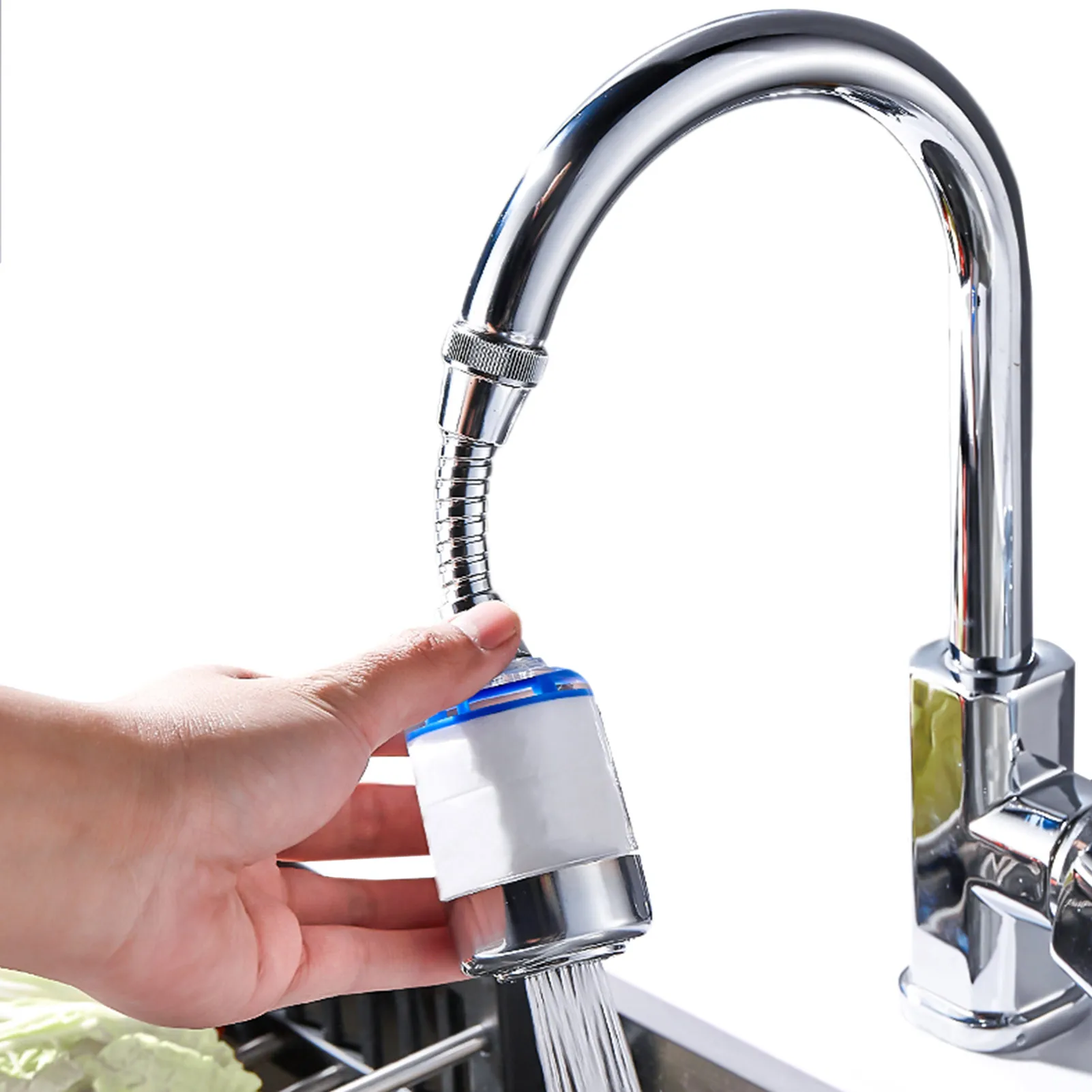 

Universal Splash Filter Faucet Kitchen Sink Faucet Sprayer Attachment Universal Filtered Tap Purified Water Head Movable Kitchen