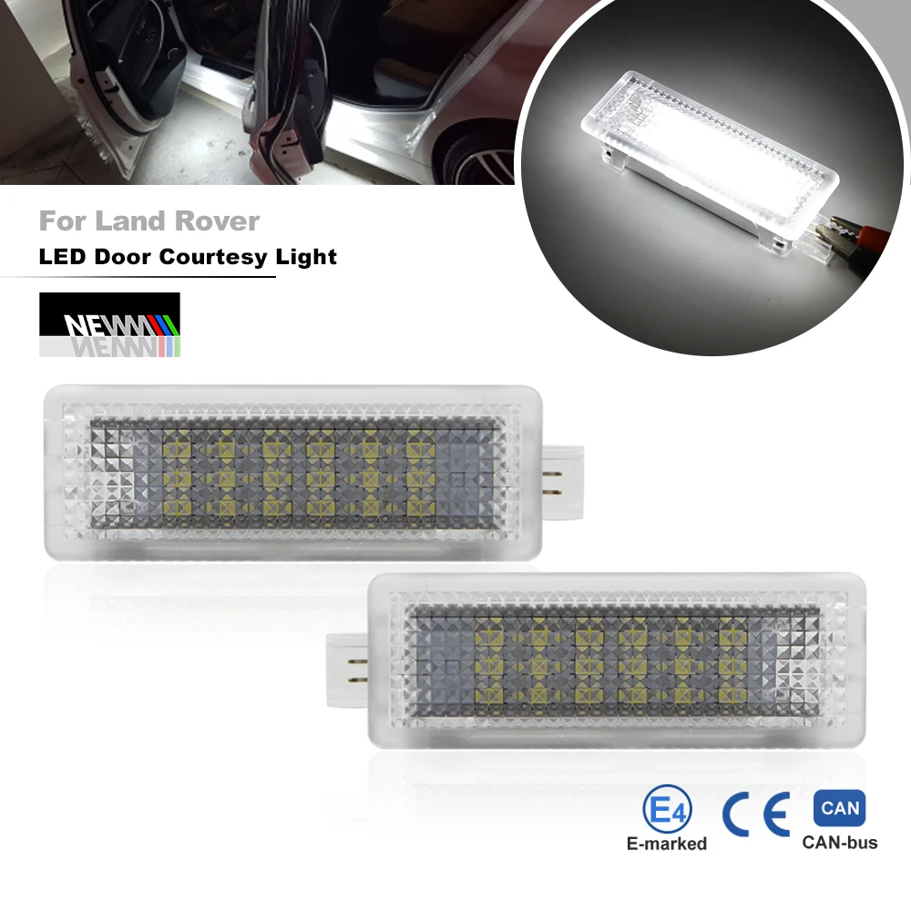 

Для Land Rover LR2 LR3 LR4 Freelander 2 Discovery 4 Range Rover Sport 2x белые безошибочные светодиодные двери любезно приветственные огни