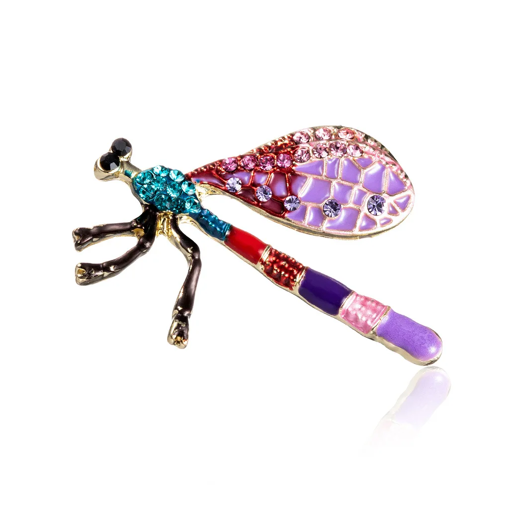 

Hot Selling Creative New Personality Dragonfly Colorful Insect Brooch