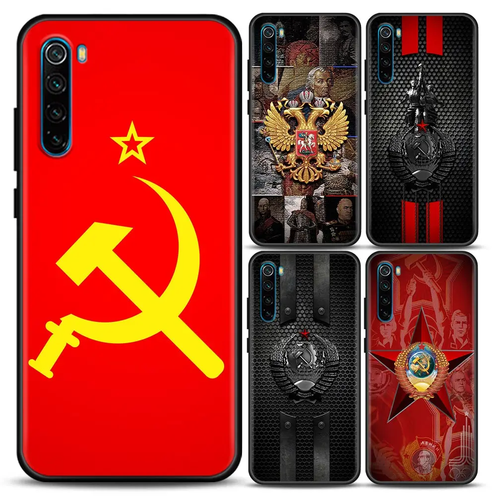 Vintage USSR CCCP Flag Phone Case for Redmi 6 6A 7 7A Note 7 Note 8 A 8T Note 9 S Pro 4G T Soft Silicone