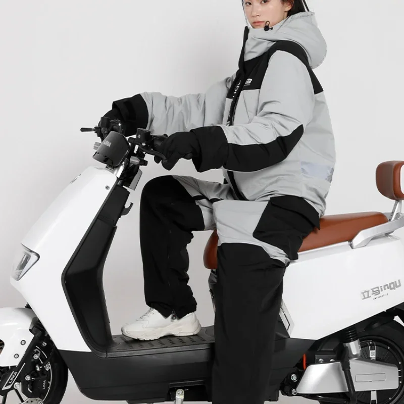 Зимний мотоциклетный костюм морозостойкая одежда с плюшевым утолщенным