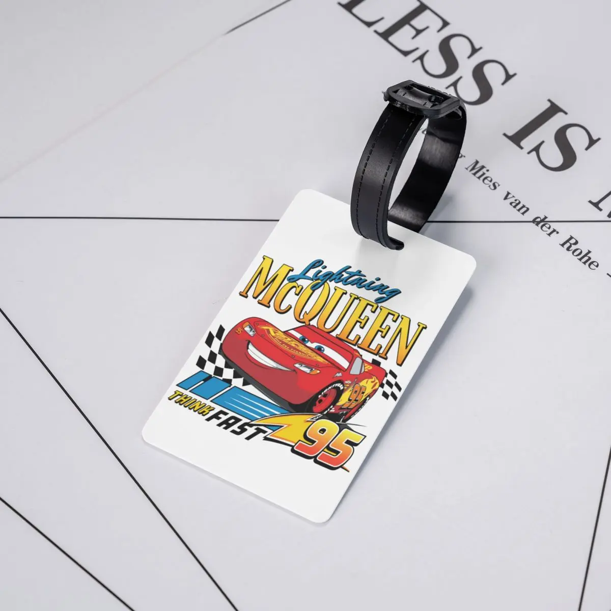 Молния Маккуин мультфильм багажная бирка Личная Обложка имя удостоверение