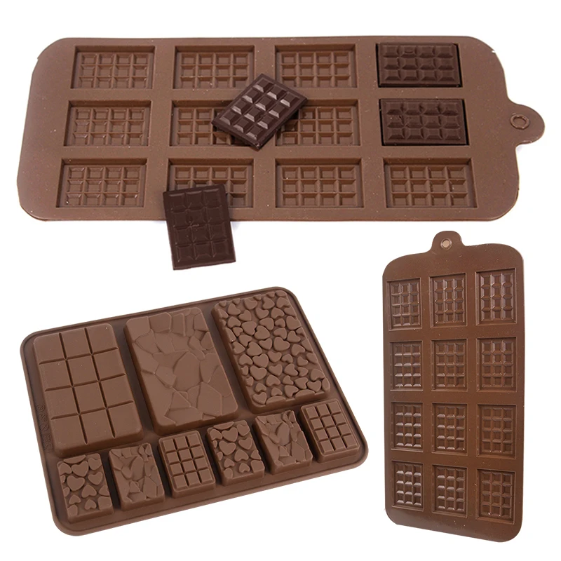 

9/12 Cavity Chocolate Silicone Mold 3D Waffle Shape Biscuit Fudge Candy Non-Stick Mould Cake Decoration Tools Baking Accessories