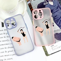 trend luxury lovers pairs man woman pattern case for iphone 13 12 11 pro max xs max xr mini 7 8 plus se2 matte shockproof cover
