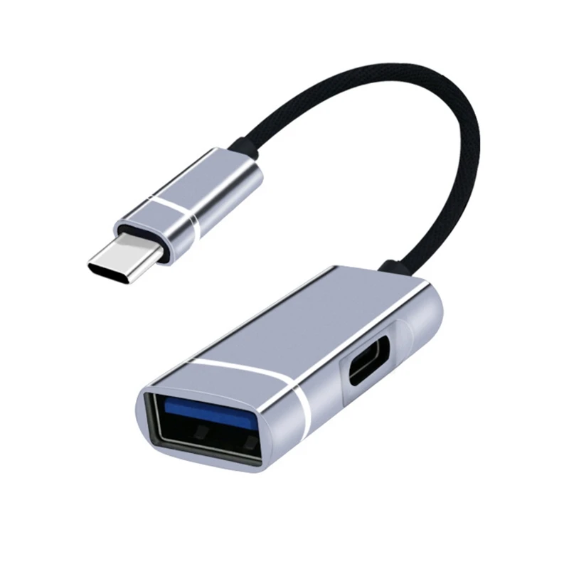 

Многофункциональная док-станция Dockiong 2 в 1, адаптер для USB 3,0 + порт для зарядки PD, OTG кабель для ноутбука
