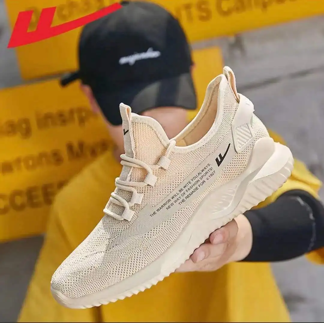 Comfortable Sneakers for Men Lightweight Breathable Running Walking Male Footwear Soft Sole Lace-up Sock Shoes