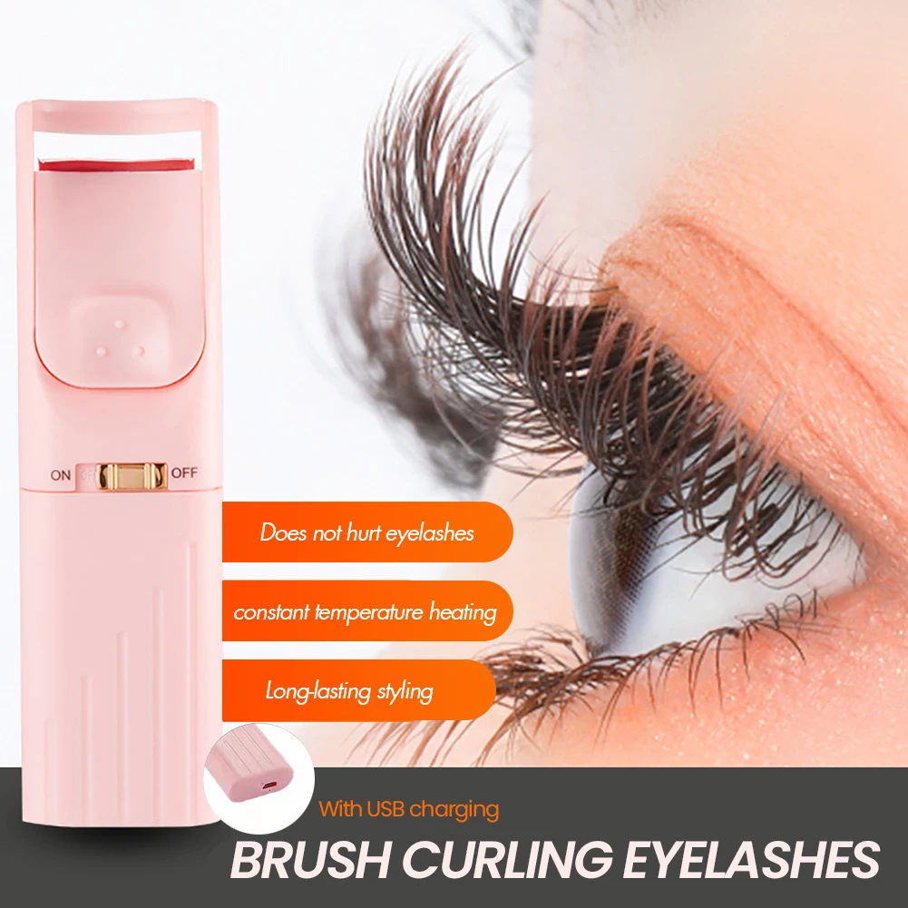 

Electric Heated Eyelash Curler Long Lasting Eyelash Makeup Tools Eyelash Curling Tool USB Charge Lifting Eyelashes Curling