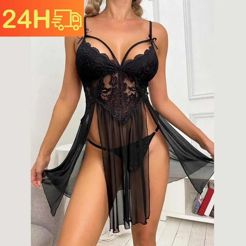 

Горячее сексуальное женское белье, Эротическая Пижама, кружевное нижнее белье, эротическое женское Прозрачное платье, сексуальное нижнее б...