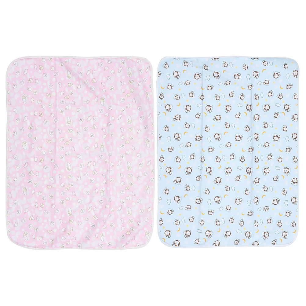 

2 Pcs Baby Changing Mat Bed Portable Mattress Adults Toddler Urinal Pad Waterproof Crib Reusable Wet Diaper