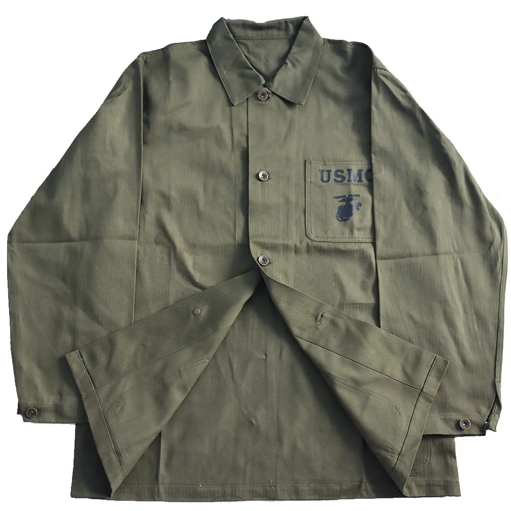 USMC Softshell Jacket Navy Marine Corps Casual Coat Retro WW2 US Army HBT Uniform For Men Military Clothes