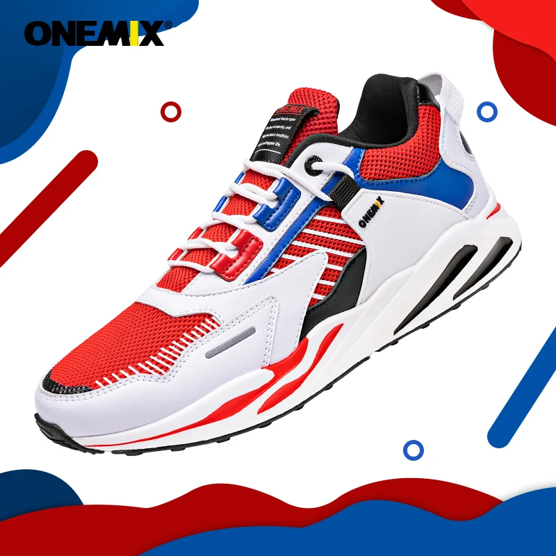 ONEMIX Retro Running Shoes Men's Large Size Sneakers Wild Comfortable Casual Shoes Outdoor Travel Harajuk Walking Jogging Shoes