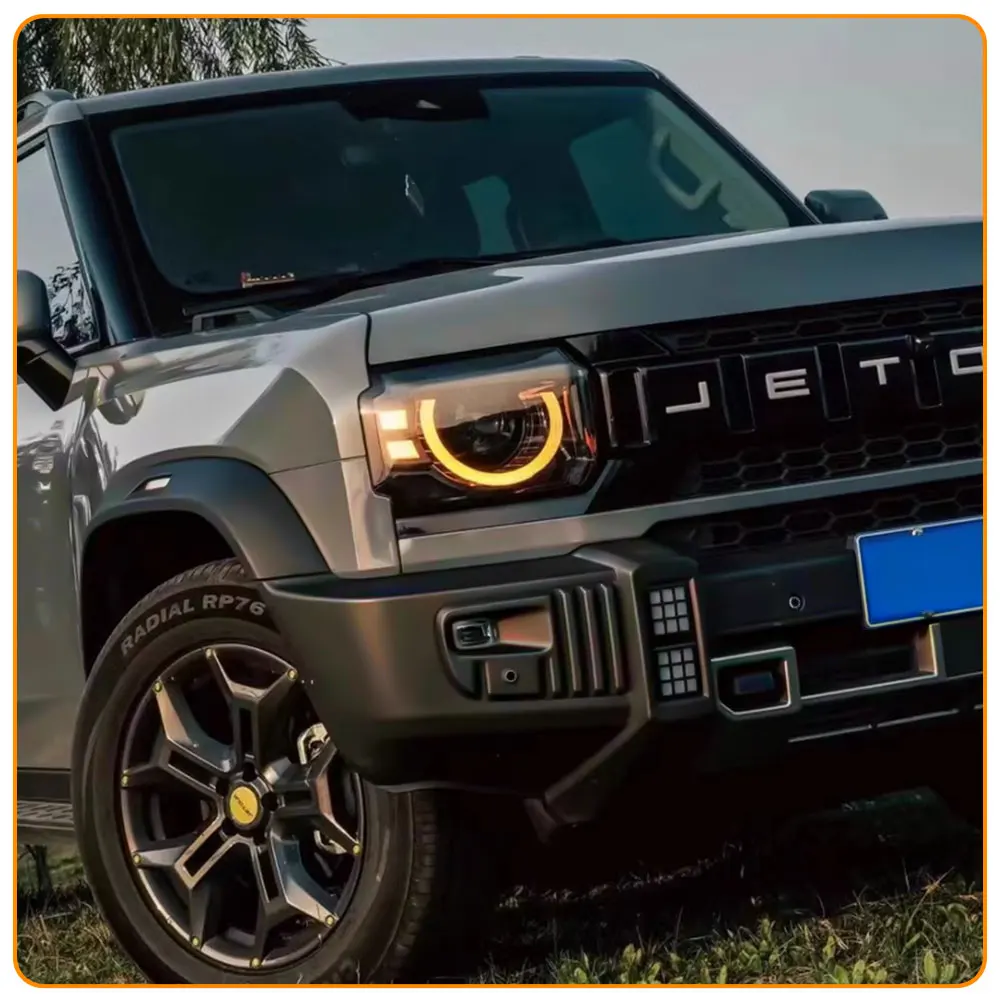 Car LED Headlight Assembly Fit for JETOUR Traveler T2 2023 Modified Defender Style Daytime Running Light Exterior Accessories