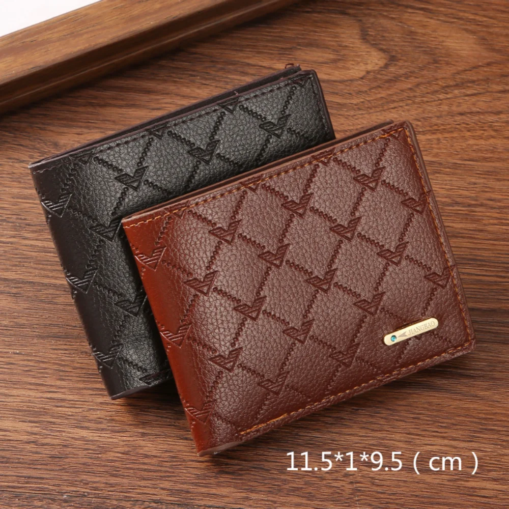 

2022 New Cross-Border Supply PU Change Wallet Card Holder Men's Wallet Short Source Factory Wallet Wholesale