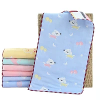 5pcslot baby handkerchief square fruit pattern towel 25x50cm muslin cotton infant face towel wipe cloth baby stuff for newborns