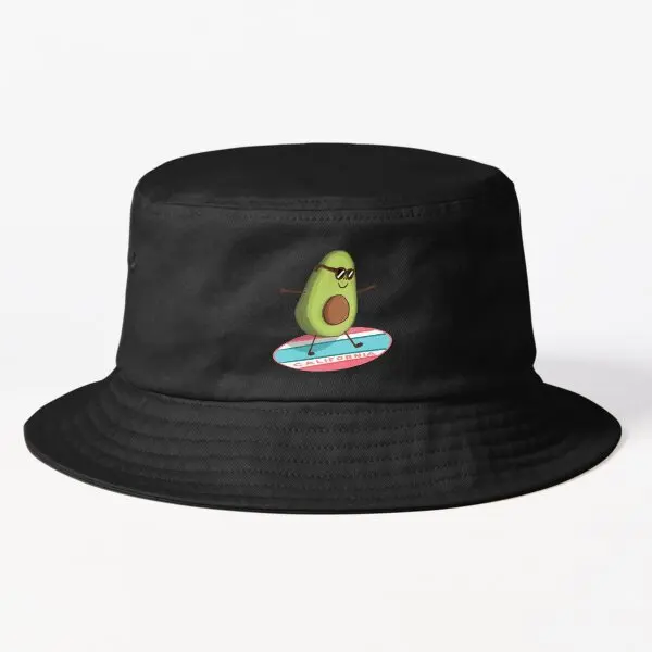 

California Avocado Surfing Bucket Hat Bucket Hat Hip Hop Mens Sport Fashion Summer Fish Cheapu Solid Color Boys Caps Black