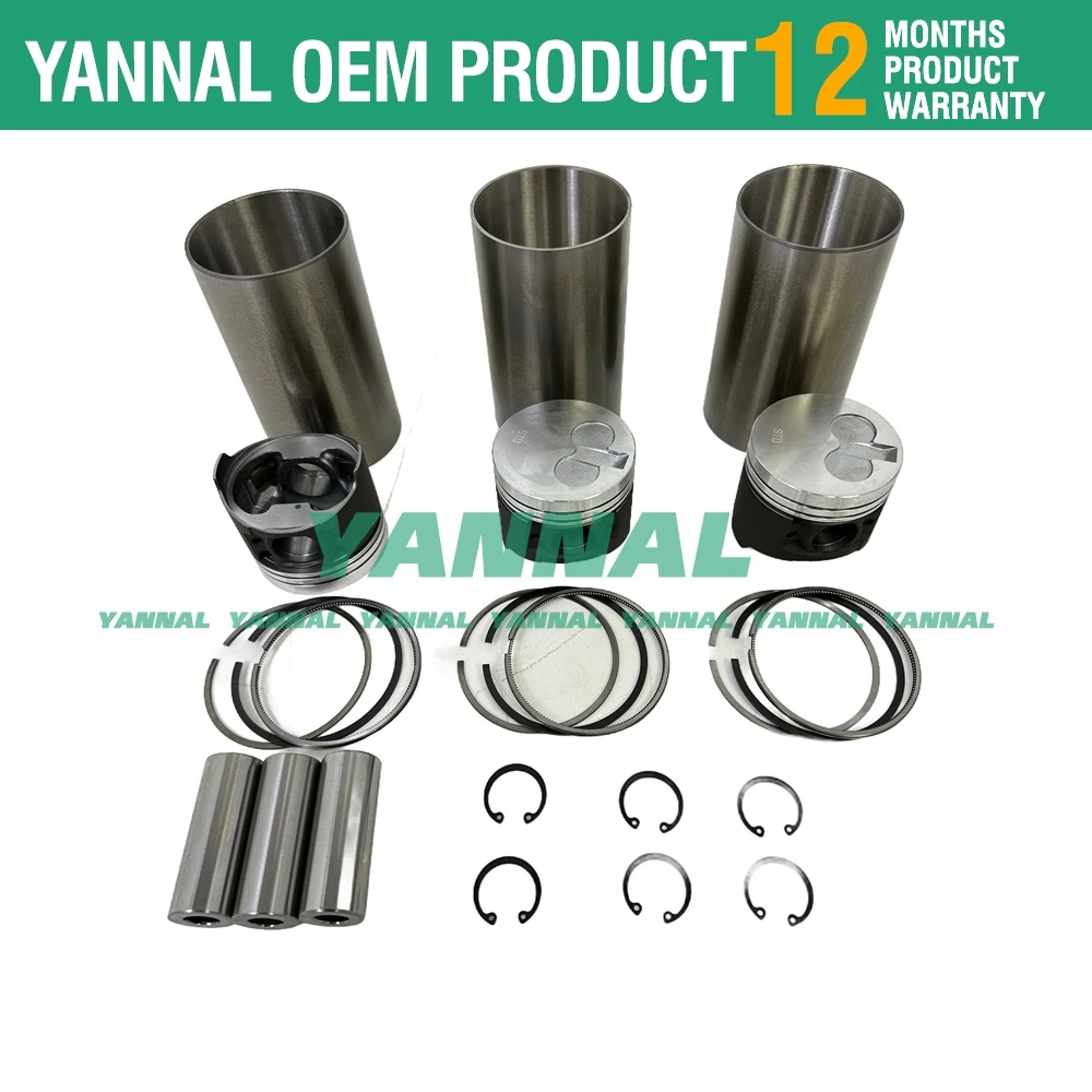 Комплект для капитального ремонта 3TNV70 с клапаном двигателя Yanmar трактора John Deer XUV