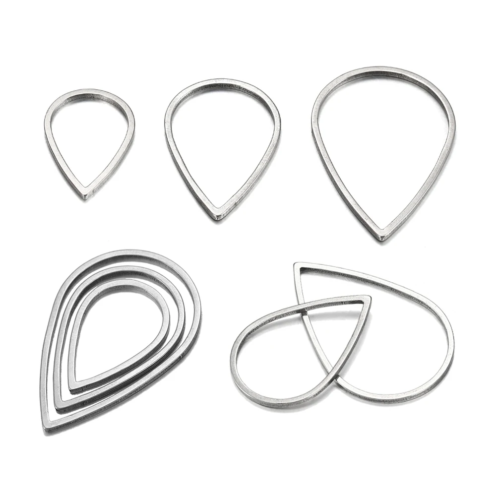 20 шт./лот 16 21 26 мм каплевидные серьги из нержавеющей стали с замкнутой рамкой каплевидные кольца для «сделай сам» серьги ювелирные изделия ф...
