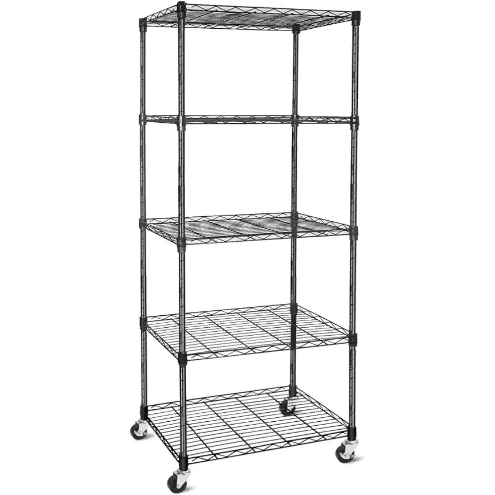 

Регулируемая 5-полка, сверхпрочная стальная стойка-органайзер, металлический стеллаж-органайзер, полка для хранения на колесах