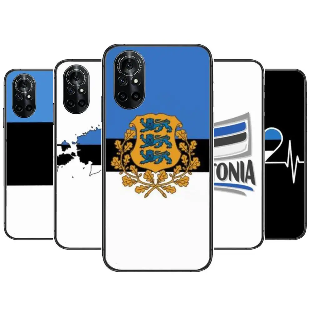 Estonia Flag Clear Phone Case For Huawei Honor 20 10 9 8A 7 5T X Pro Lite  5G  Black Etui Coque Hoesjes Comic Fash design