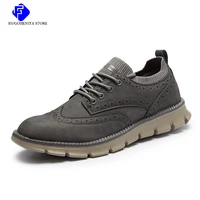 2022 new men casual shoes summer outdoor sports fitness sneakers fashion lightweight breathable soft soled brogue shoes big size