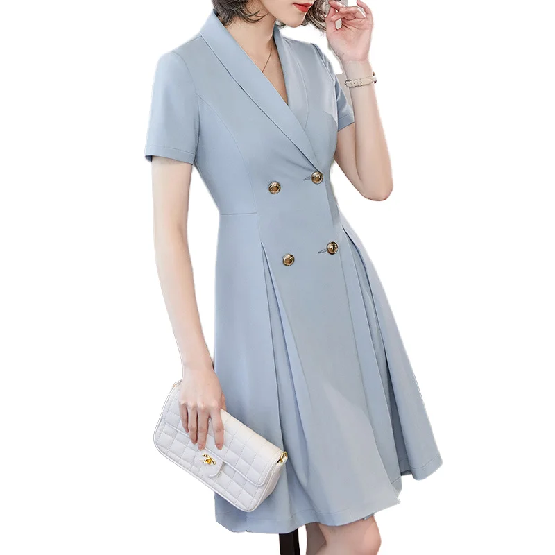 

Vintage Women Notched Collar Elegant Casual Work Office Ladies Formal Slim Dress Spring Summer Luxury Fashion Designer Dresses