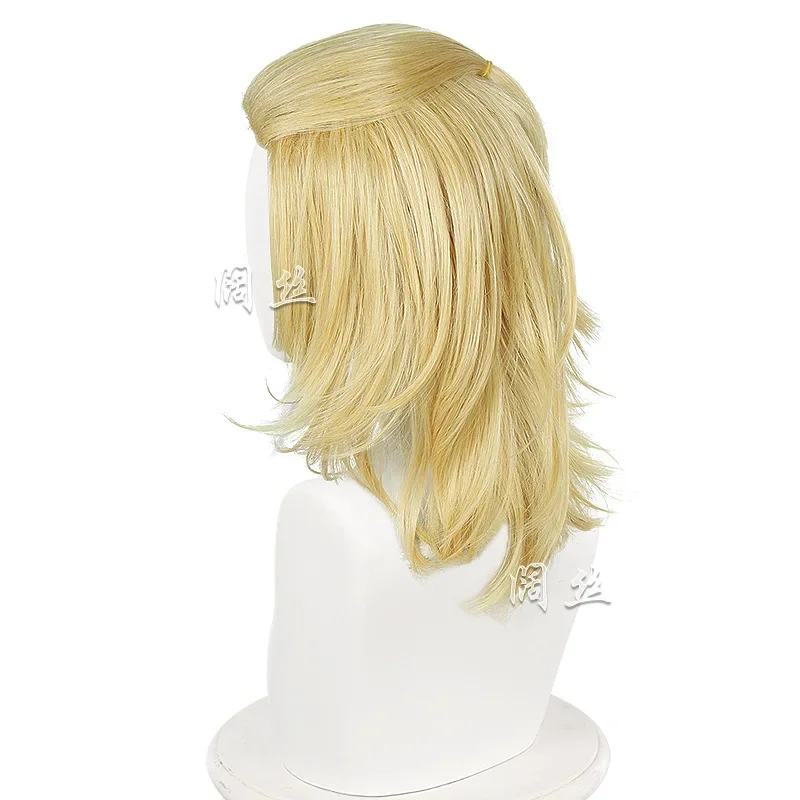 40 см 15 75 &quotТокио Мстители косплей парик Манджиро Сано головной убор золотой