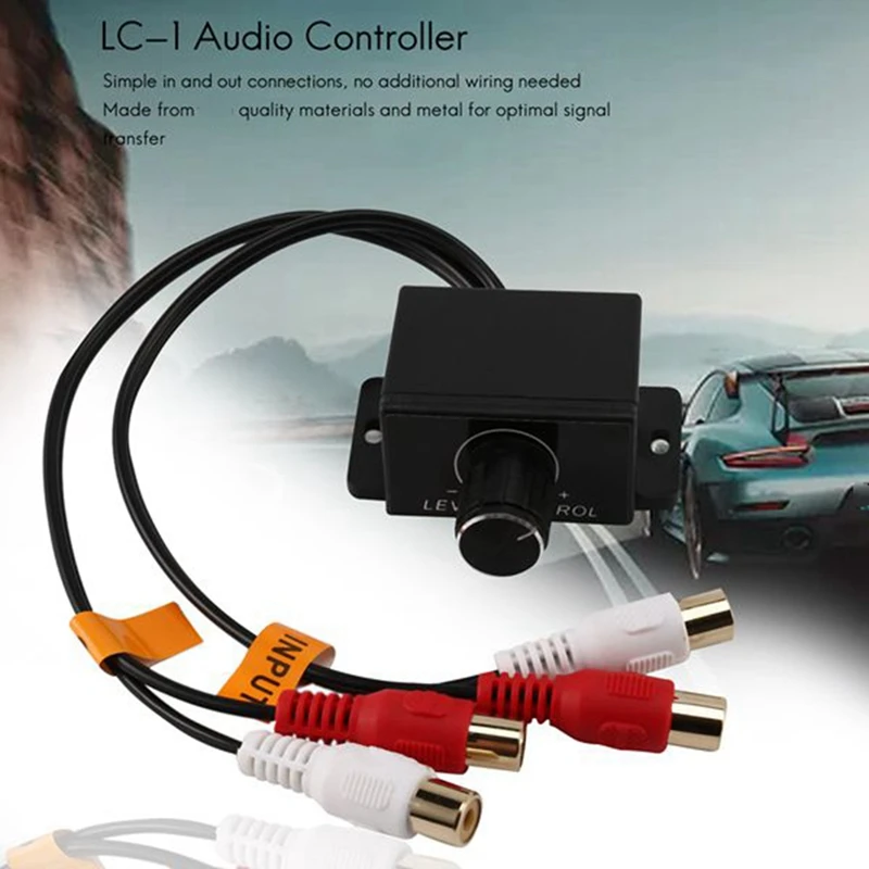 Универсальный автомобильный домашний аудиоусилитель Bass RCA ручка регулировки