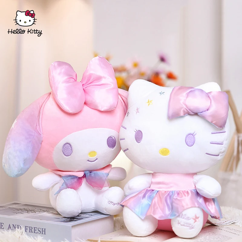 

11-Inch/8-Inch Sanrio Kawaii Hello Kitty Plush Doll Melody Plush Toy Cute Doll Girls' Gifts Plush Stuffed Animation Pillow